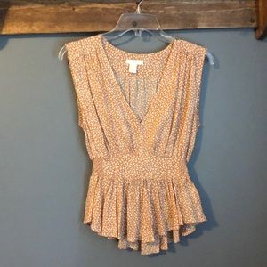 H&M orange and white top